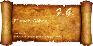 Flesch Gábor névjegykártya